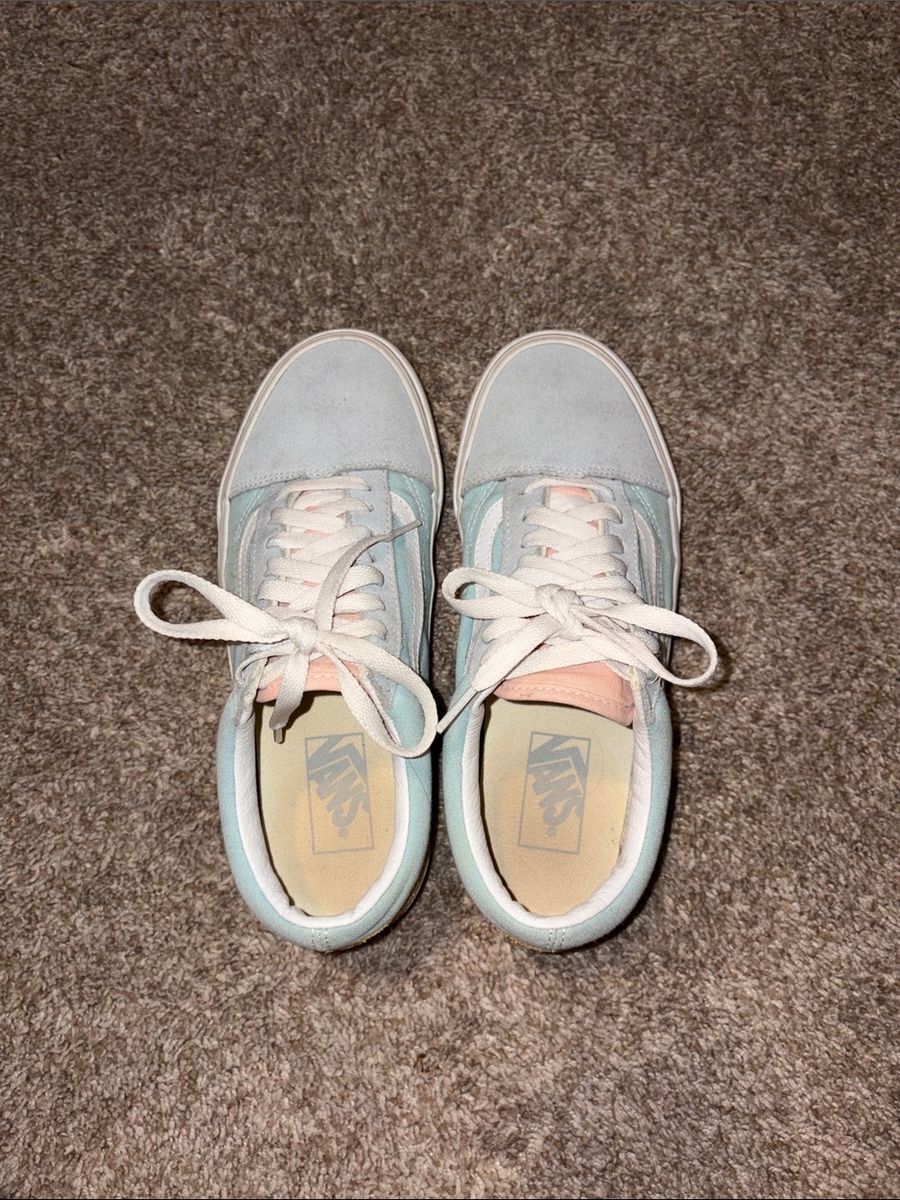 Vans Pastel Mint & Pink Old Skool Sneakers - Picture 5 of 5